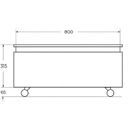 Cezares Тумба Slider 80 дымчатый орех