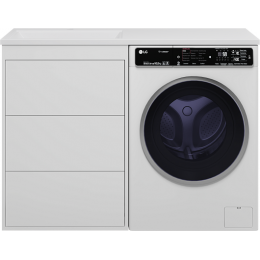 Brevita Тумба с раковиной Grafit 120 L под стиральную машину белая