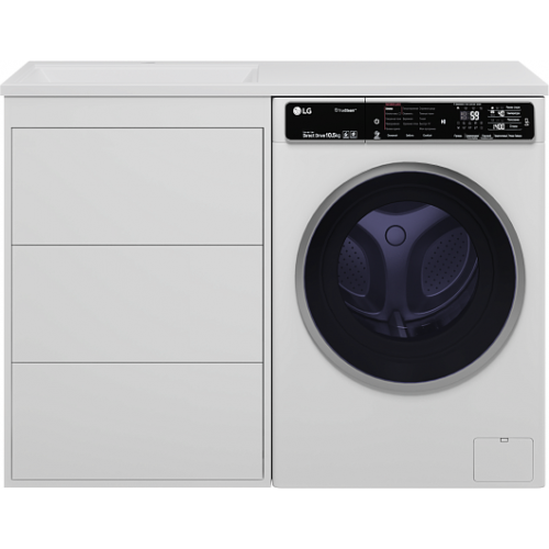 Brevita Тумба с раковиной Grafit 120 L под стиральную машину белая