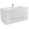 Cezares Тумба с раковиной Eco Cer-N 100 bianco opaco CZR-8095-100 ручки сатин