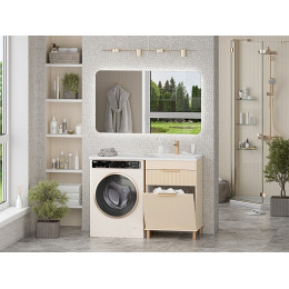Brevita Тумба с раковиной Enfida 120 R Гавана под стиральную машину с б/к бежевая