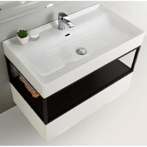 Cezares Тумба и каркас с раковиной Cadro 120 Bianco, раковина TECLA