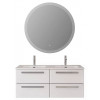 Cezares Тумба с раковиной Eco Cer-N 120 с 4 ящиками bianco lucido CZR-8073-120-2 ручки серые