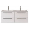 Cezares Тумба с раковиной Eco Cer-N 120 с 4 ящиками bianco lucido CZR-8073-120-2 ручки серые