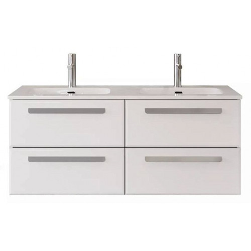 Cezares Тумба с раковиной Eco Cer-N 120 с 4 ящиками bianco lucido CZR-8073-120-2 ручки серые
