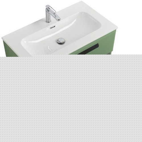 Cezares Тумба с раковиной Eco Cer-N 80 фисташковый софт CZR-8073-80 ручки матовые чёрные