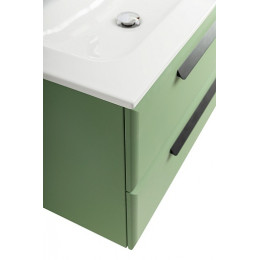 Cezares Тумба с раковиной Eco Cer-N 80 фисташковый софт CZR-8073-80 ручки матовые чёрные