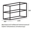 Cezares Каркас с раковиной двойной Cadro 120, раковина TECLA
