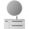 Cezares Тумба с раковиной Eco Cer-N 120-1 R bianco lucido CZR-8095-120-R ручки матовые чёрные