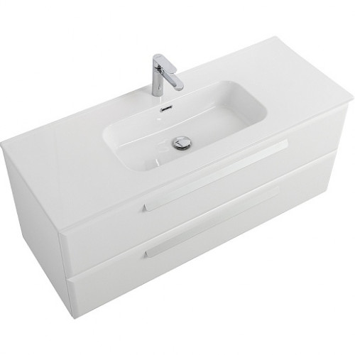 Cezares Тумба с раковиной Eco Cer-N 120 bianco opaco CZR-8095-120 ручки сатин