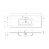 Cezares Тумба с раковиной Eco Cer-N 120 орех шоколад софт ручки сатиновое золото