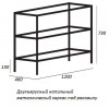 Cezares Каркас с раковиной двойной Cadro 120 напольный