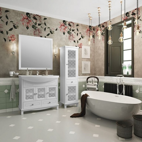 Opadiris Тумба с раковиной Омега 75 белая матовая