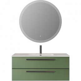 Cezares Тумба с раковиной Eco Cer-N 120 фисташковый софт CZR-8095-120 ручки чёрные