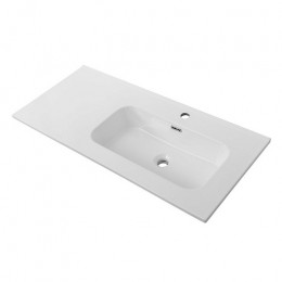 Cezares Тумба с раковиной Eco Cer-N 100-1 R bianco lucido CZR-8095-100-R ручки сатиновое золото