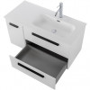 Cezares Тумба с раковиной Eco Cer-N 100-1 R bianco lucido CZR-8095-100-R ручки матовые чёрные