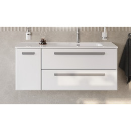 Cezares Тумба с раковиной Eco Cer-N 120-1 R bianco lucido CZR-8095-120-R ручки серые