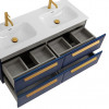 Cezares Тумба с раковиной Eco Cer-N 120 с 4 ящиками sapfiro CZR-8073-120-2 ручки сатиновое золото