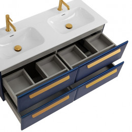 Cezares Тумба с раковиной Eco Cer-N 120 с 4 ящиками sapfiro CZR-8073-120-2 ручки сатиновое золото