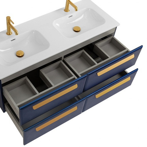 Cezares Тумба с раковиной Eco Cer-N 120 с 4 ящиками sapfiro CZR-8073-120-2 ручки сатиновое золото