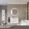 Cezares Тумба с раковиной Eco Cer-N 80 bianco opaco CZR-8073-80 ручки серые