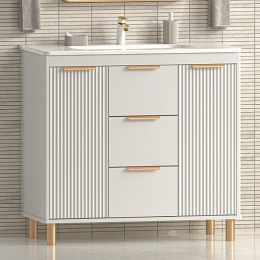 Brevita Тумба с раковиной Risacca Crema 90 серая