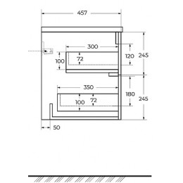 Cezares Тумба с раковиной Duet-N 100 подвесная CZR-8095-100 фисташковый софт