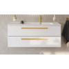Cezares Тумба с раковиной Eco Cer-N 120 R bianco lucido CZR-8095-120-R ручки сатиновое золото