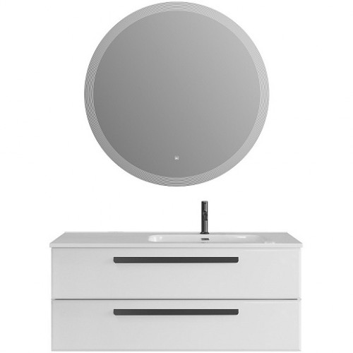 Cezares Тумба с раковиной Eco Cer-N 120 R bianco lucido CZR-8095-120-R ручки чёрные