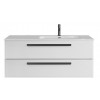 Cezares Тумба с раковиной Eco Cer-N 120 R bianco lucido CZR-8095-120-R ручки чёрные