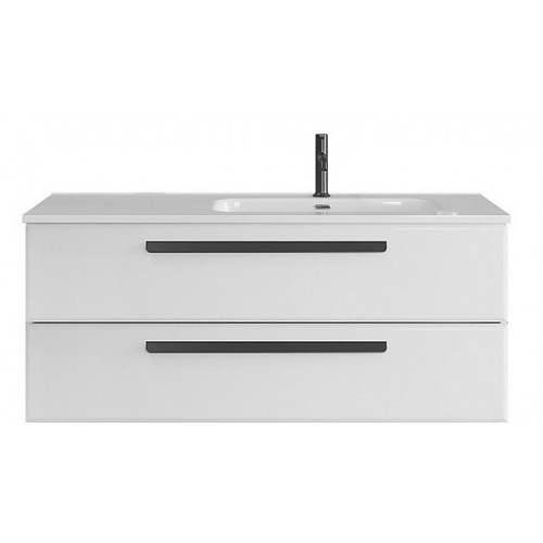 Cezares Тумба с раковиной Eco Cer-N 120 R bianco lucido CZR-8095-120-R ручки чёрные