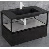 Cezares Тумба и каркас с раковиной Cadro 80 Nero