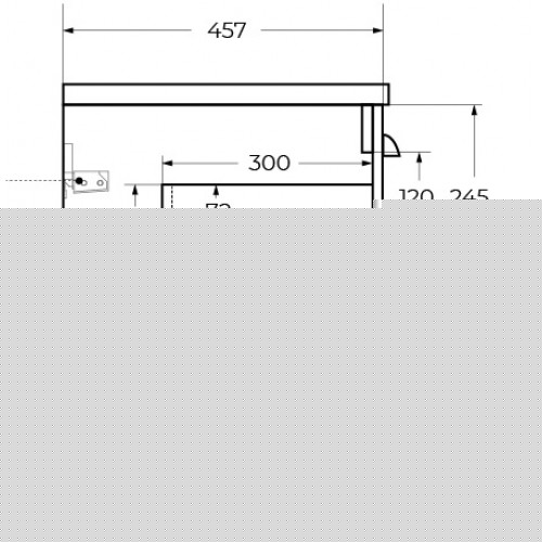 Cezares Тумба с раковиной Eco Cer-N 60 bianco opaco CZR-8073-60 ручки матовые чёрные