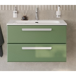 Cezares Тумба с раковиной Eco Cer-N 80 фисташковый софт CZR-8073-80 ручки сатин