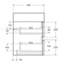 BelBagno Тумба с раковиной Molveno-46 80 подвесная ossido столешница KEP-80-MNO