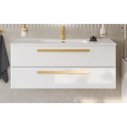 Cezares Тумба с раковиной Eco Cer-N 120 bianco opaco CZR-8095-120 ручки сатиновое золото