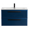 Cezares Тумба с раковиной Eco Cer-N 80 sapfiro CZR-8073-80 ручки матовые чёрные