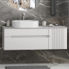 Brevita Тумба с раковиной Pallisandro 120 L подвесная серая матовая