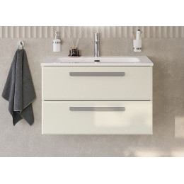 Cezares Тумба с раковиной Eco Cer-N 80 брашированная альпака CZR-8073-80 ручки серые