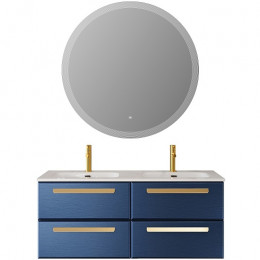 Cezares Тумба с раковиной Eco Cer-N 120 с 4 ящиками sapfiro CZR-8095-120-2 ручки сатиновое золото
