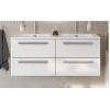 Cezares Тумба с раковиной Eco Cer-N 120 с 4 ящиками bianco lucido CZR-8095-120-2 ручки серые