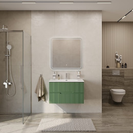 Cezares Тумба с раковиной Duet-N 80 подвесная CZR-8095-80 фисташковый софт