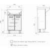 Volna Тумба с раковиной Joli 50.2D белая