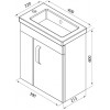 Iddis Тумба с раковиной Torr 40 L подвесная белая