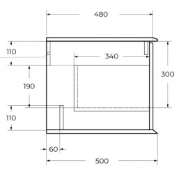 Cezares Тумба с раковиной Idra 65 55798 bianco opaco раковина 50352