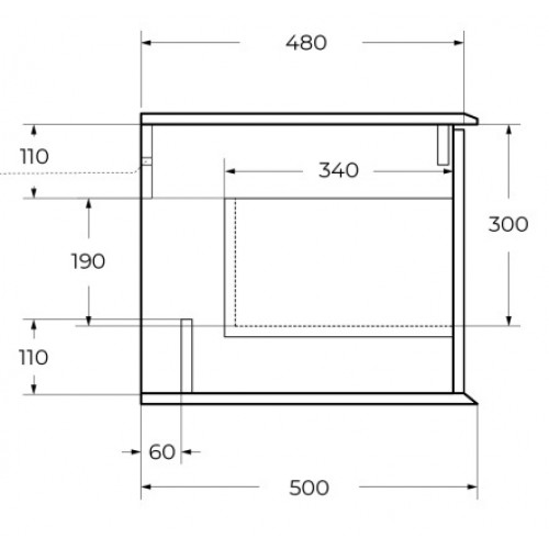 Cezares Тумба с раковиной Idra 65 55798 bianco opaco раковина 50352