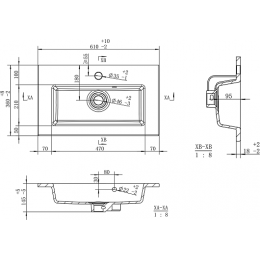 Brevita Тумба с раковиной Toy 60 белая