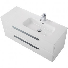 Cezares Тумба с раковиной Eco Cer-N 120 R bianco lucido CZR-8095-120-R ручки серые
