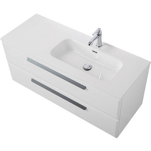 Cezares Тумба с раковиной Eco Cer-N 120 R bianco lucido CZR-8095-120-R ручки серые