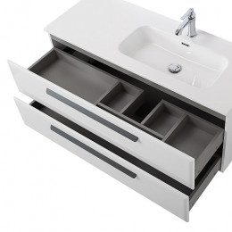 Cezares Тумба с раковиной Eco Cer-N 120 R bianco lucido CZR-8095-120-R ручки серые